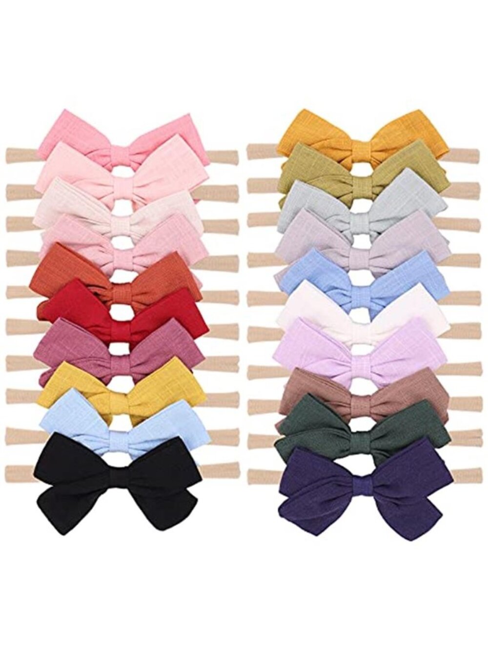 Baby Girl Headbands Set Soft Nylon Bow Infant Toddler Hair Accessories